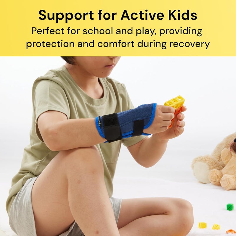 BraceUP Stabilized Kids Wrist Brace- Youth Wrist Support, Kids Wrist Splint, Child Wrist Brace for Daily Use, Boys and Girls height 3’3” to 4’11”, size 3-12 (Left Hand) - Image 5